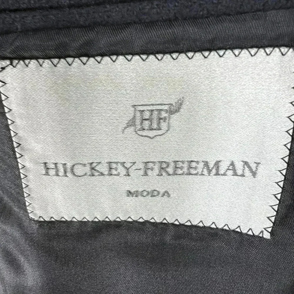 Hickey Freeman Mens 44 Long 100% Cashmere Black Sport Coat Wedding Old Money